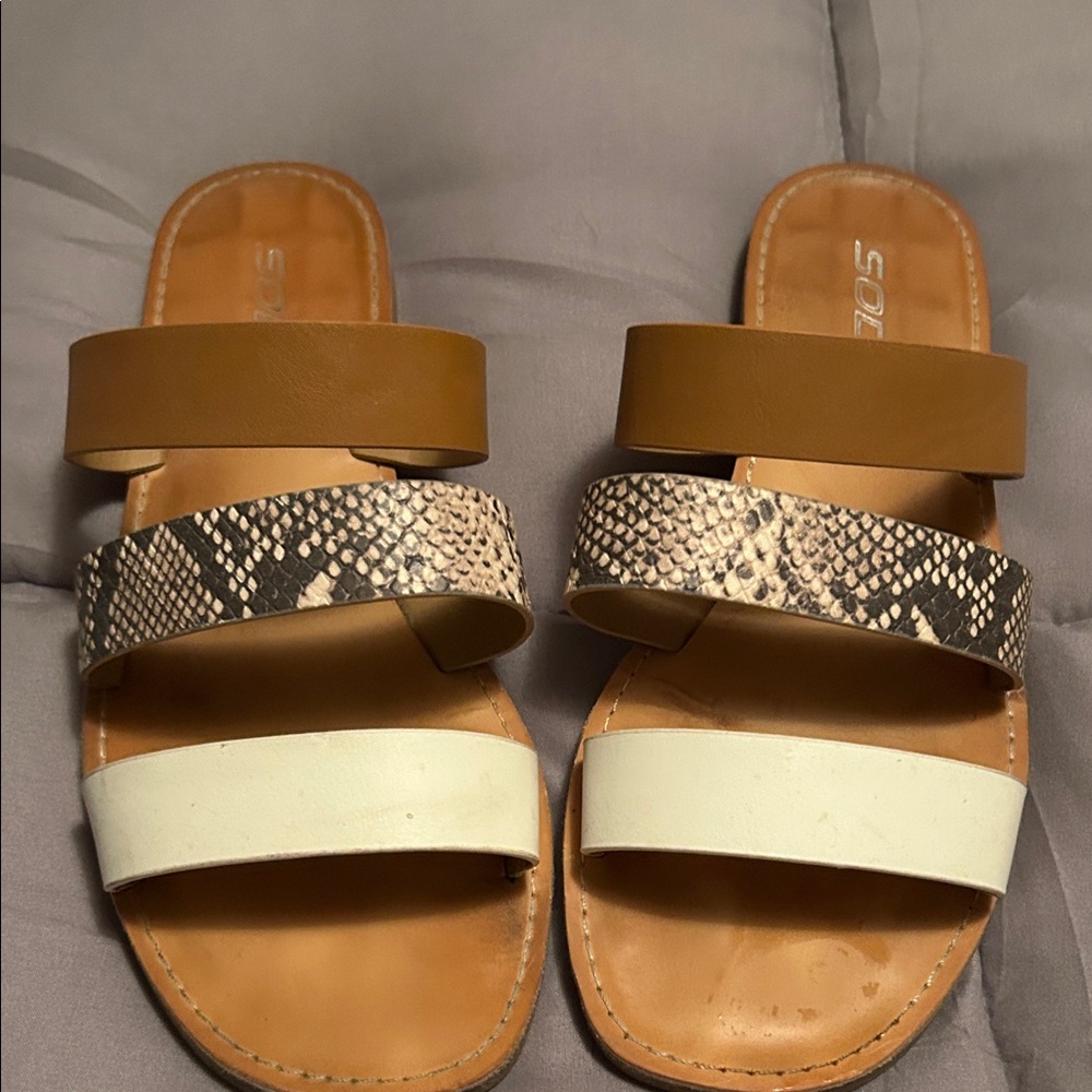 Soda Multi-Color Strap Sandals